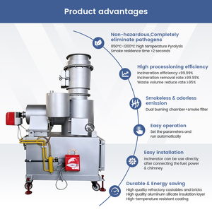 Incinérateur de déchets médicaux Yuanda de 20 à 500 kg, au gaz, au diesel ou au GPL, pour hôpitaux et cliniques, à vendre - Product Image 3