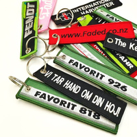 Llavero Tejido de Doble Cara Personalizado de Alta Calidad y Durabilidad, Tipo Jet Tag, Colores Vivos Anti-Decoloración con Marca Personalizada