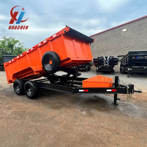 Meilleure vente Collecte de déchets de construction sur mesure Remorque à benne basculante à essieu simple 7x14 Meilleur prix haute qualité - Product Image 1