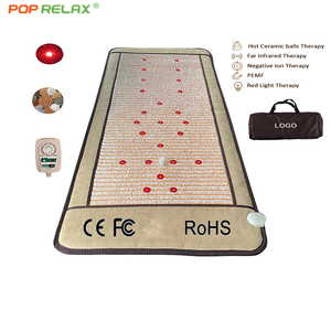 POP RELAX Spa Belleza Nuevo estilo <span class=keywords><strong>Biomat</strong></span> Estera de masaje térmico Terapia de calor Alivio del dolor muscular Colchón de cristal de amatista bio - Product Image 2