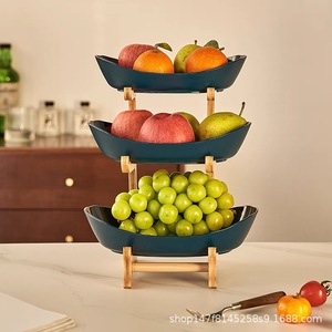 Multi Layer Fruit Plate Set For Living Room Home Decoration Snacks Display Party Wedding Gift - Product Image 4
