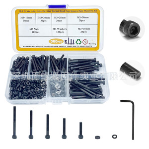 360PCS 400PCS Grade 12.9 Cylindrical Head Hex Screw Set DIN912 SCM435 Alloy Steel For RC Car DIY 3D Printing Machine Maintenance - Product Image 2