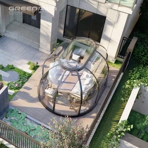 Vendita calda antivento e impermeabile campeggio prefabbricato <span class=keywords><strong>Hotel</strong></span> Dome House uso domestico casa rotonda Geo Dome case tenda a bolle trasparente - Product Image 6