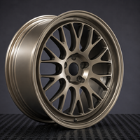Jantes forgées GW 1-PC 18 19 20" 5x114.3 Bronze Mat Mesh pour Subaru STI WRX Toyota Supra Nissan Z Civic Type R, 6061-T6 JWL VIA