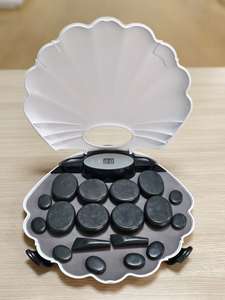 24 pièces de pierres de massage en basalte énergétiques, outil de thérapie corporelle, soins de santé, outil de massage aux pierres chaudes, ensemble premium 2 en 1, réutilisable, portable - Product Image 3