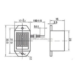 Mini Cicalino Meccanico Vibrante Rettangolare <span class=keywords><strong>12V</strong></span> 400Hz con Fili, Trasduttore Piezoelettrico per Allarmi e Sirene - Product Image 6
