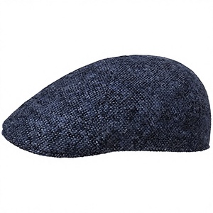 <span class=keywords><strong>Casquette</strong></span> plate en coton <span class=keywords><strong>Stetson</strong></span> Texas Donegal pour <span class=keywords><strong>homme</strong></span>, taille EU L, avec visière doublée, en tweed chiné, hiver, bleu foncé, 60-62 cm - Product Image 3