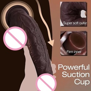 Beliebter 11-Zoll Pferde-Penis-<span class=keywords><strong>Dildo</strong></span> aus Silikon mit dualer Härte für weibliches Vergnügen - Product Image 2