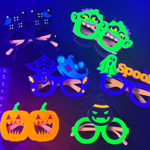 Lunettes phosphorescentes Halloween Lunettes pour enfants Lunettes fluorescentes Cadres de citrouille fantôme néon Accessoires <span class=keywords><strong>photo</strong></span> Accessoires de fête pour enfants - Product Image 2