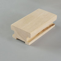 Holz-Treppengeländer-Zubehör Hersteller Großhandel Eschenholz mit Rillendesign Glas-Balustrade Handlauf