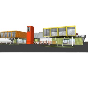 Maison conteneur au design moderne, de forme rectangulaire, pour les installations de loisirs, utilisation hôtelière, avec installation sur site, solution de projet globale - Product Image 1