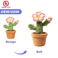 Peluche Cactus Personnalisée Souriant en Pot, Succulente pour Décoration de Bureau, Tissu Doux, Certifiée CE, 25cm, MOQ 100 Pièces, OEM