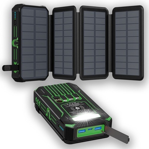 Batterie solaire pliable 20000 mAh avec câble intégré, charge rapide PD, charge sans fil, power bank solaire - Product Image 4