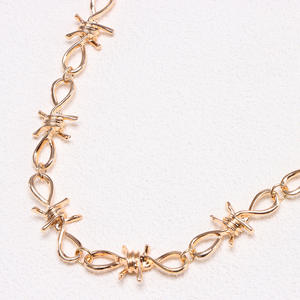 Cadena de cintura de espinas estilo Hip Hop occidental, de plata tibetana, de una sola vuelta, para uso diario, cadena corporal de moda - Product Image 3