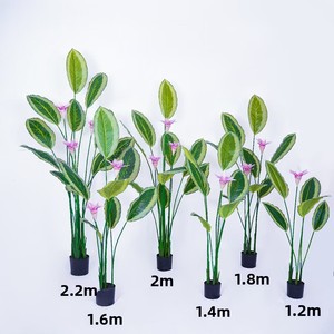 Plantas Artificiales Realistas Grandes para Decoración de Bodas y Hogar, Hoja de Plátano Artificial de Alta Simulación, Plástico Sedoso para Interiores - Product Image 1