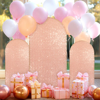 4/5/6/6.6/7.2ft Spandex Wedding Arch Cover Sequin Semi-Circular Photo Backdrop Covers Wedding Party Birthday Decorations