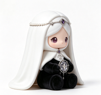 Figurine Magique Personnalisée OEM Signe Astrologique Vierge en PVC et ABS avec Cape en Peluche Douce et Moelleuse, Jouet d'Art de Collection Constellation Boîte Mystère