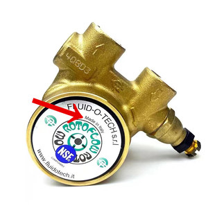Tête de pompe rotative Fluid-O-Tech PA204 en cuivre, fabriquée en Italie, pour machine à café - Product Image 1