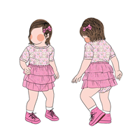 Combinaison en tulle à boutons-pression pour bébé fille, jupe-short pour enfants, combinaison pour enfants, vente en gros Little Glow Kid