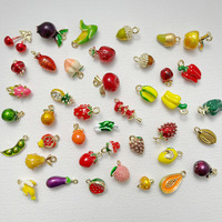 DIY Oorbellen Ketting Mobiele Telefoon Ketting Charms Handgemaakte Simulatie Fruit Groente Legering Hanger Mode Hanger Ketting