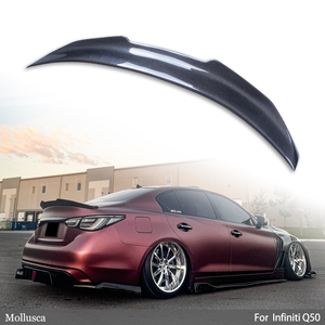 สำหรับ Q50 Q50S Q50L สไตล์ PSM2คาร์บอนไฟเบอร์ด้านหลังสปอยเลอร์ลำตัวปีก2013-2023 - Product Image 1