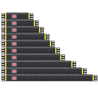 SYNSTRO 10A 16A PDU Universal de Aleación de Aluminio, 6/8 Puertos, 1U, Regleta de Alimentación, Interruptor SPD, 240V, IP66, 3 Años de Garantía, Distribución de Red