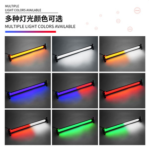 Nouvelle voiture barre lumineuse multifonctionnelle LED simple rangée maille moyenne lumière clignotante pare-brise arrière avertissement barre de toit lumière - Product Image 5