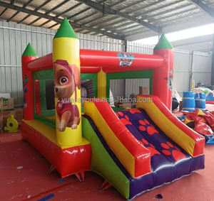 Château gonflable compact très populaire pour enfants, maison de <span class=keywords><strong>jeu</strong></span> gonflable avec toboggan pour fêtes et sautades - Product Image 4