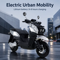 Moto électrique à batterie lithium CE 2000W 72V, vitesse maximale de 45 mph, charge maximale élevée, scooter électrique de course OEM ODM