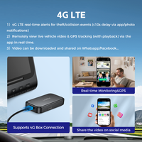 Caméra embarquée LNDU V820 4G LTE GPS Wifi 4K STARVIS avec écran 3'', commande vocale ADAS EN, double objectif, angle large, 2 canaux 4K+1080P