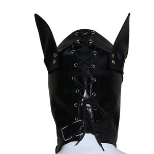 Masque de jeu de rôle SM Sexy Loup en cuir PU avec accessoires métalliques, rose, rouge, noir, étanche, pour adultes, hommes et femmes, pour bal masqué - Product Image 2