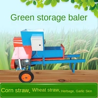 Presse à balles d'ensilage automatique à double usage (sec et humide) pour moteur diesel, avec emballage sous film, puissance 650W, capacité 1-100g