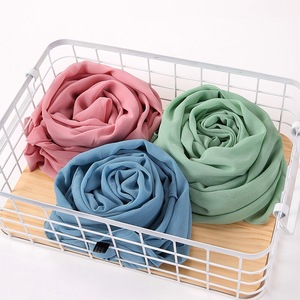 Sciarpa in Chiffon <span class=keywords><strong>da</strong></span> donna musulmana a buon mercato sciarpa in tinta unita - Product Image 5