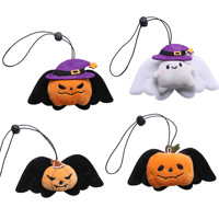 Nouveauté : Colliers pour animaux de compagnie Halloween – Fabricant de colliers en peluche style citrouille fantôme avec nœuds papillon pour chats et chiens, ajustables toutes saisons