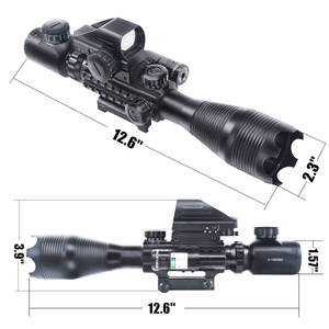Mira Telescópica para Caza con Logotipo OEM Personalizable, Modelo C4-16+HD103B, <span class=keywords><strong>Óptica</strong></span> con Retícula Iluminada en Rojo y Verde, Accesorios para Caza - Product Image 3