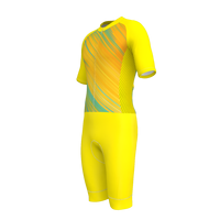 HIRBGOD Herren Sommer-Triathlon-Ausrüstung Polyester Elasthan-Band rundhalsausschnitt Tri-Anzug