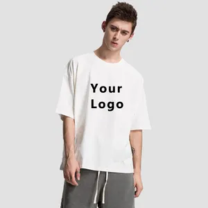 Camiseta oversize personalizada para homens, camiseta de manga curta com gola redonda e manga longa, moda hip hop, roupas por atacado OEM
