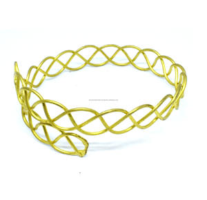 2024 árabe oro cuero pulsera brazaletes Dubai chapado en oro joyería brazalete grueso 8mm latón geométrico Multicolor brazalete - Product Image 2