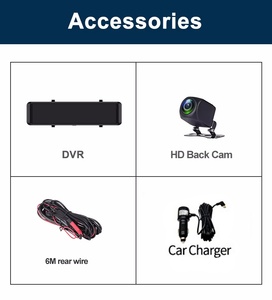 12 inch 4K + 1080P Android Auto Carplay Gương Chiếu Hậu Xe DVR 2160P Màn hình cảm ứng Dash Cam Video Recorder với Wifi GPS - Product Image 6
