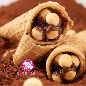 OEM Cornets de gaufrettes croustillantes en chocolat en forme de cône, chocolats sucrés, snacks en cornets de gaufrettes, vente en gros - Product Image 2