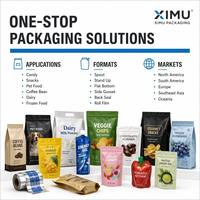 Op maat bedrukte PET stand-up pouches met transparant venster en hersluitbare ritssluiting voor noten, snacks en voedingsmiddelen van retailmerken in het VK