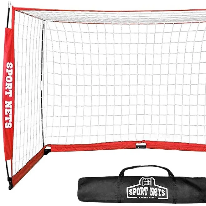 Portable Soccer Goal Bow Frame Soccer Net with Carry Bag Indoor Outdoor Soccer Goal for Backyard Field Practice