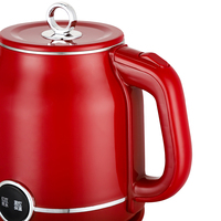 Nouvelle bouilloire électrique en acier inoxydable rouge de 1,5 L pour faire bouillir l'eau, appareil électroménager pour hôtel