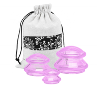 Lot de 4 ventouses de massage traditionnelles en silicone pour le corps, réutilisables, certifiées CE, dispositif médical antirhumatismal de classe I