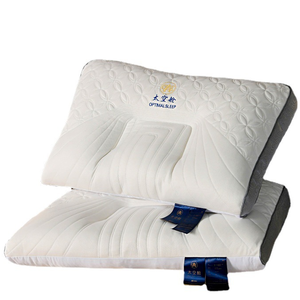 Bantal tempat tidur medis lateks alami, bantal leher serat kedelai 1000g desain ergonomis 3D - Product Image 3