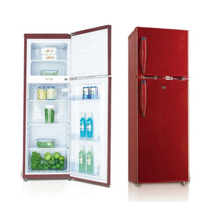 202L VCM Flower Double Door <b>Fridge</b> Price Outside Evaporator Electronic Lock Refrigerator for Home Wholesale Refrigerator - Product Image 5