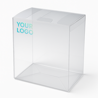 Boîte d'emballage en plastique PET transparent avec fermeture automatique, fabriquée avec des matériaux recyclés, personnalisable pour cadeaux et artisanat, vente en gros