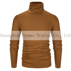 Maglietta personalizzata a collo alto da uomo in tinta unita top nero bianco abbigliamento a maniche lunghe maglietta Polo vendita calda personalizzata - Product Image 5