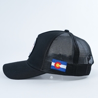 Vente chaude d'usine 5 panneau casquette de camionneur haute qualité Logo personnalisé Patch chapeau de camionneur brodé personnalisé chapeaux de camionneur