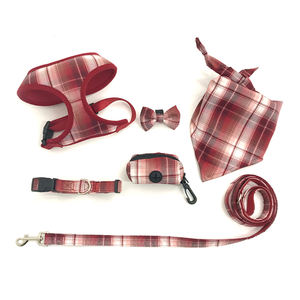 Nuevo estilo a cuadros poliéster moda <span class=keywords><strong>perro</strong></span> Bandana y arnés conjunto cómodo y ajustable para todas las <span class=keywords><strong>razas</strong></span> - Product Image 6